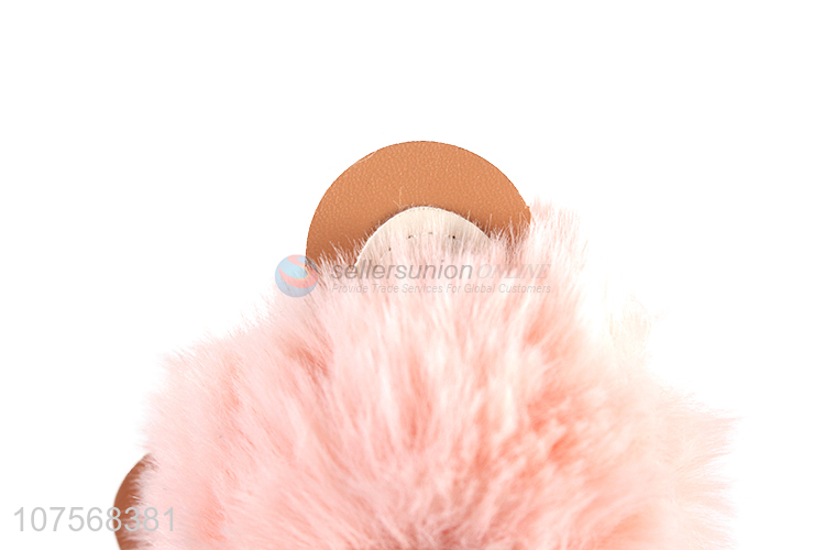 Excellent quality bear hair ball key chain faux fur ball bag pendants