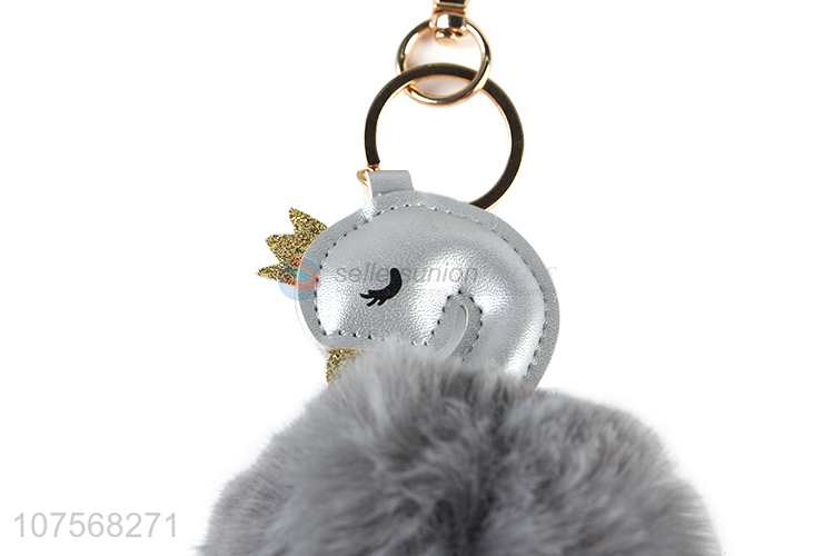 New products plush bag pendant pom pom key chain swan key chain