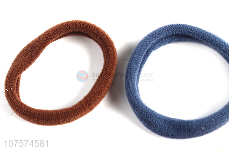 Promotional terry cloth hair ties seamless hair bands ponytail holders