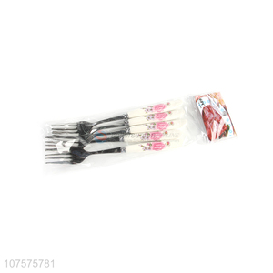 Premium Quality Flowers Printing Handle Stainless Steel Fork
