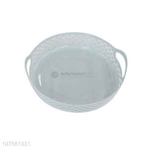 Hot Selling Plastic Round Desktop Storage Basket With Handle