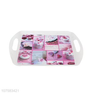 Popular Color Printing Plastic Tray Food Tray With Handle