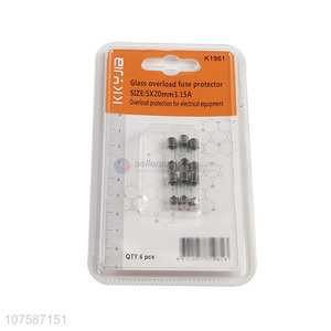 High sales 5x20mm 3.15a glass overload fuse protector for electrical equipment
