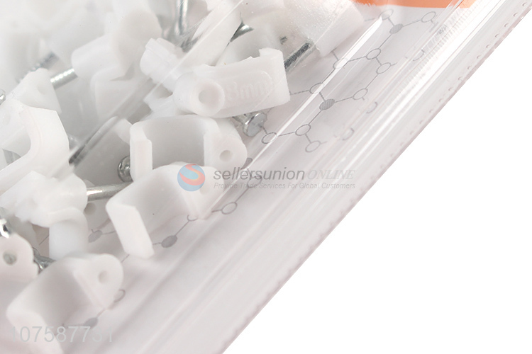 Best price cable and pipe fixed 8mm white square circular line card