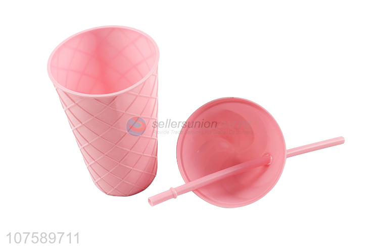 New Arrival Plastic Straw Cup Popular Colorful Water Cup