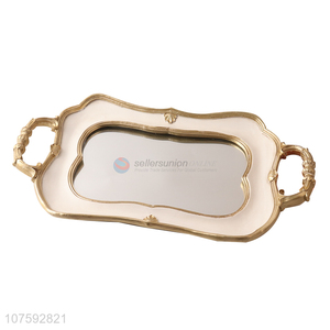 Competitive Price Mirror Resin Serving Tray Luxury Hotel Serving Tray