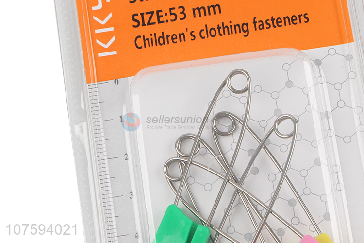 Good quality colorful children safety pins children's clothing fasteners