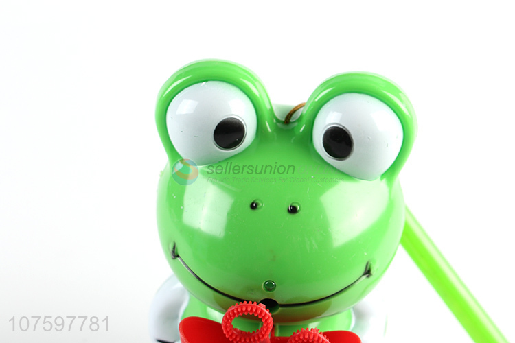 Wholesale children electric frog toy plastic bubbling frog toy with light & music