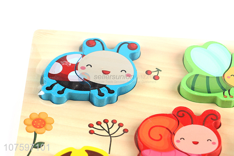 China factory kids educational toy wooden insect puzzle board toy