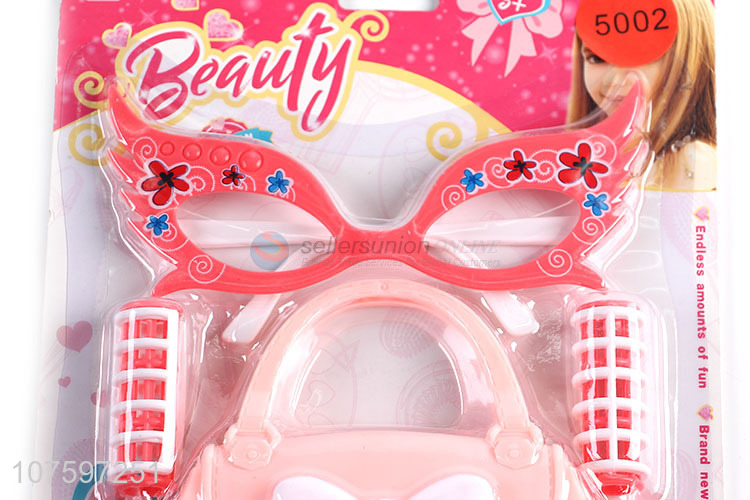 New products fashion girls makeup toy set with glasses & handbag