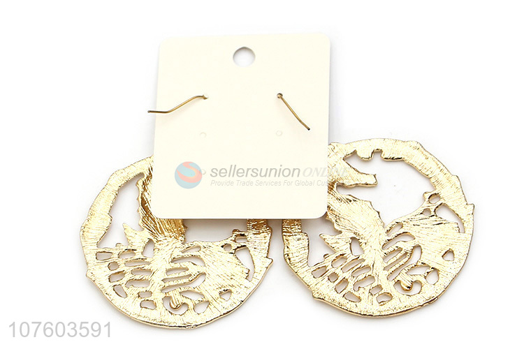 Most popular sea animal alloy earrings round statement earrings