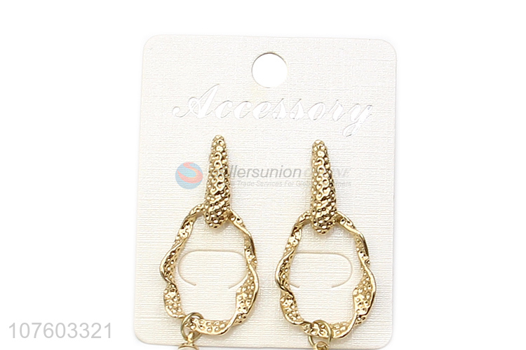 Fashion pearl drop earrings women alloy ear studs for girls