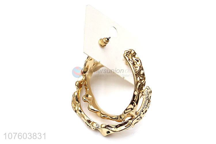 Promotional chunky alloy earrings stylish earrings for ladies