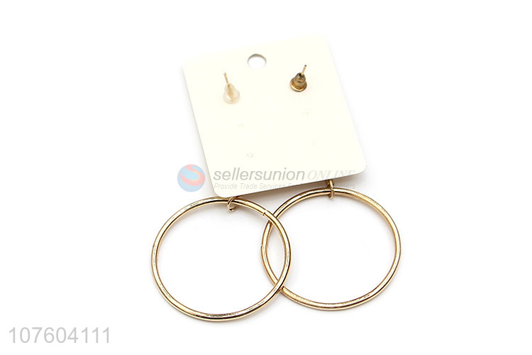 High quality gold circle earrings metal hoop earrings for sale