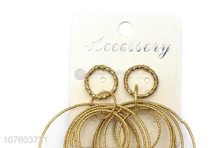 Hot products multiple hoop earrings women circle earrings jewelry