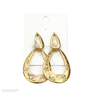 Popular products hollow waterdrop alloy earrings metal statement earrings