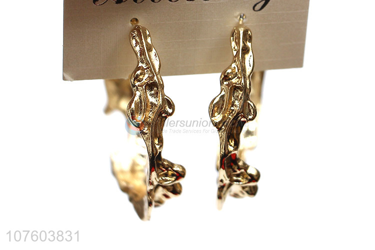 Promotional chunky alloy earrings stylish earrings for ladies