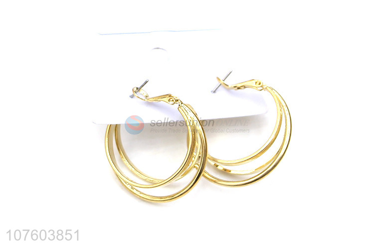 Popular products chunky alloy earrings metal hoop earrings