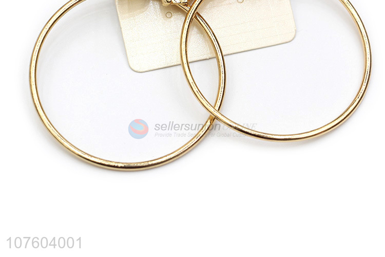 Good sale flower hoop earrings stylish alloy earrings for women