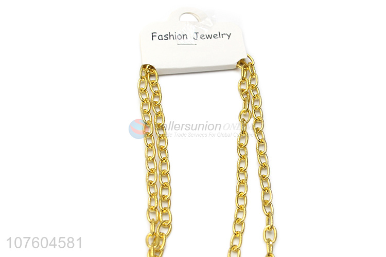 Latest arrival fashion long link chain necklace for women