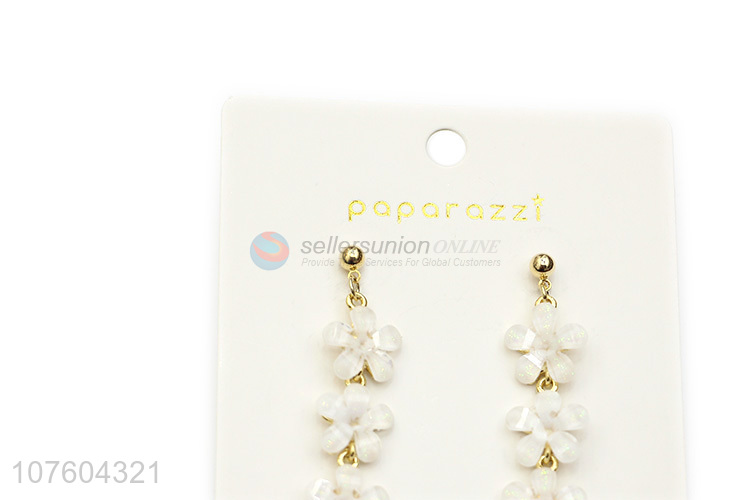 New products elegant flower drop earrings fairy temperament earrings