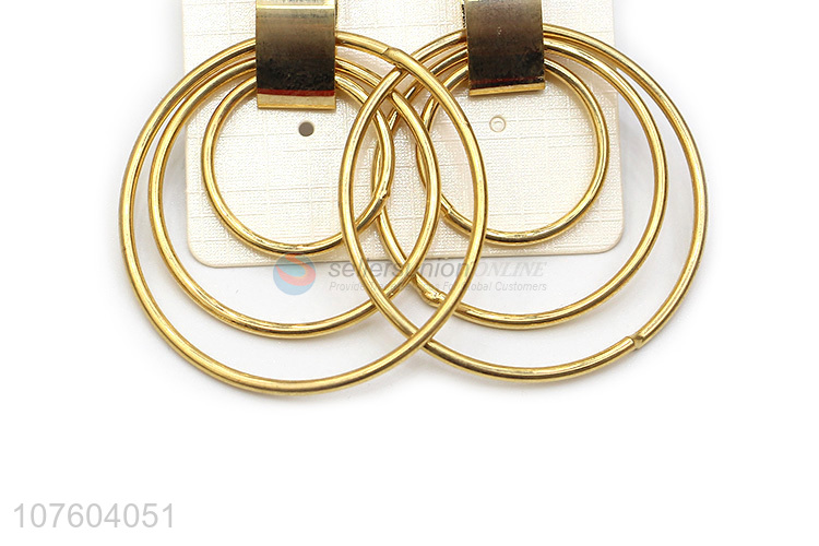 Promotional stylish round earrings circle earrings for women