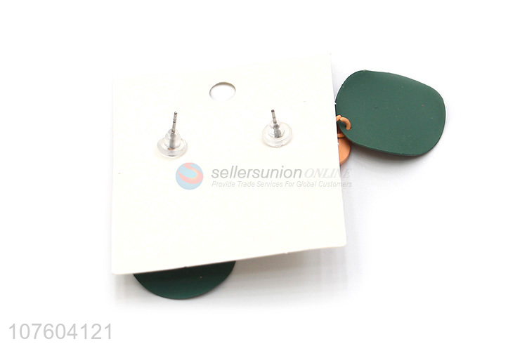 Best selling spray-painted earrings Korean style metal alloys