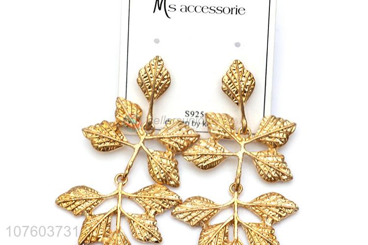 Latest arrival fashion leaf statement earrings bohemian earrings jewelry