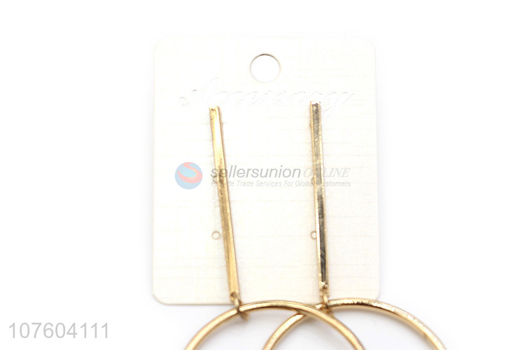 High quality gold circle earrings metal hoop earrings for sale