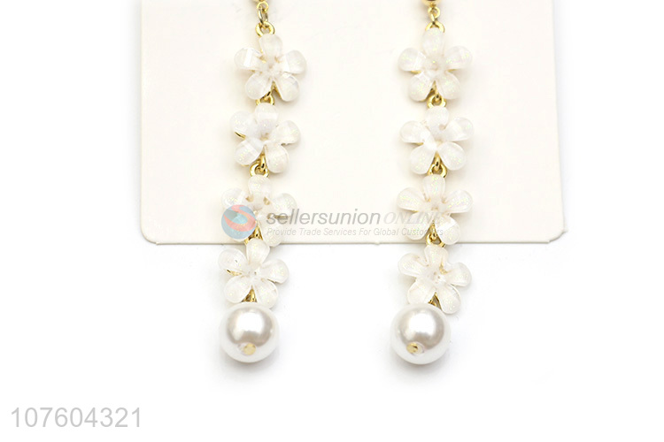 New products elegant flower drop earrings fairy temperament earrings