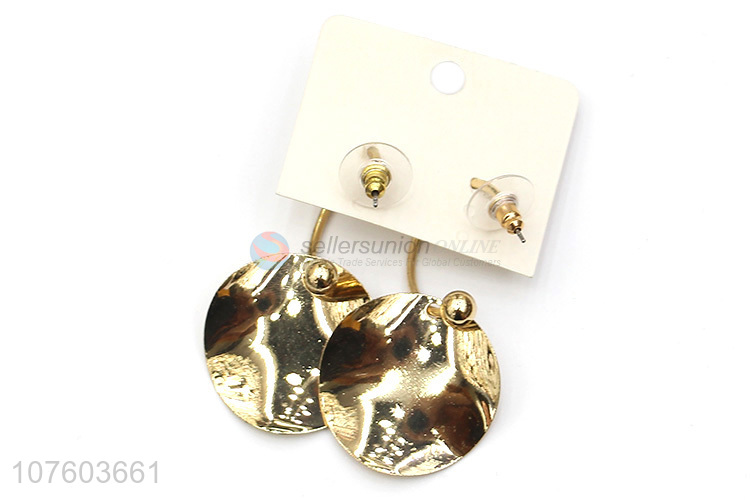 New products gold drop earrings personalized alloy earrings