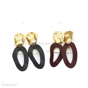 Factory direct sale irregular metal earrings stylish alloy earrings