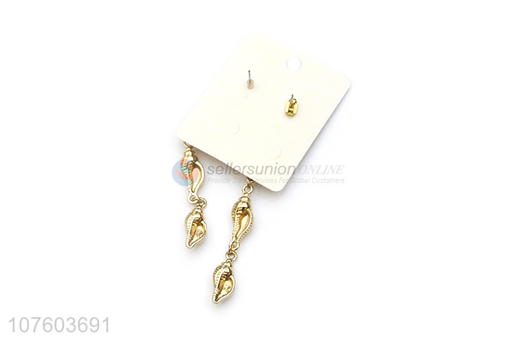 China manufacturer ladies drop earrings creative shell drop earrings