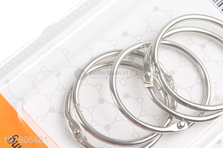 Metal Binder Rings Hook Nickel Plating Book Circle Key Ring