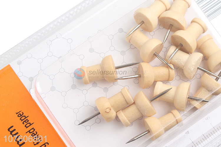 Best Sale Wooden Pushpin Drawing Pin Thumb Tack Cork Nail