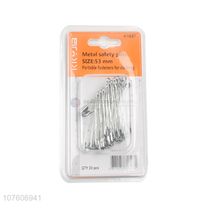 High Quality Silver Metal Safety Pins Garment Accessories