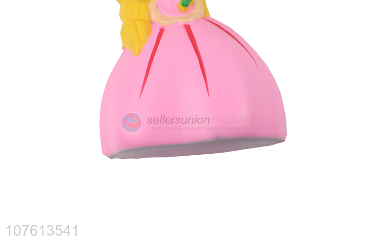 Pink Girl Good-looking Princess with a crown shape Rebound Toy