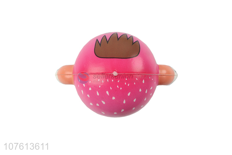 Pink Anthropomorphic hamburger imaginative elastic rebound toy