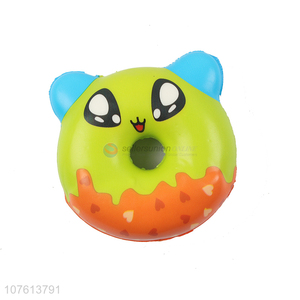 Green and yellow Bear Dount Shape rebound toy