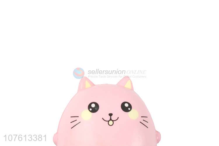 Lastest Arrival Pink Cat Flexible Rebound Toy