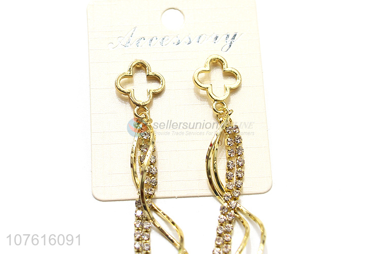 Luxury Diamond-Encrusted Tassels Eardrop Fashion Earring