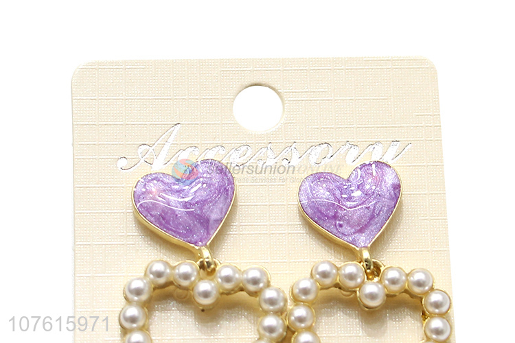 New Arrival Heart Shape Stud Earrings Fashion Accessories