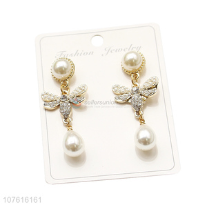 Cute Honeybee Design Drop Earring Elegant Alloy Ear Ring