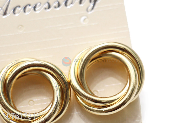 New Arrival Gold Multi Loops Rings Stud Earrings Wholesale