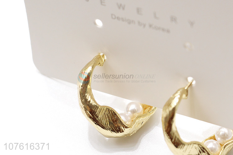 Newest Temperament Alloy Hoop Earring Fashion Jewelry