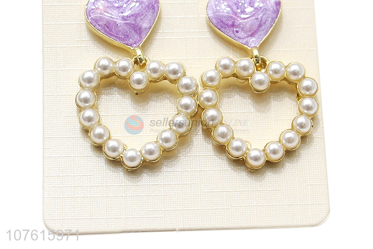 New Arrival Heart Shape Stud Earrings Fashion Accessories