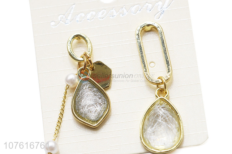 Hot Sale Long Chain Imitation Pearl Elegant Pendant Earrings