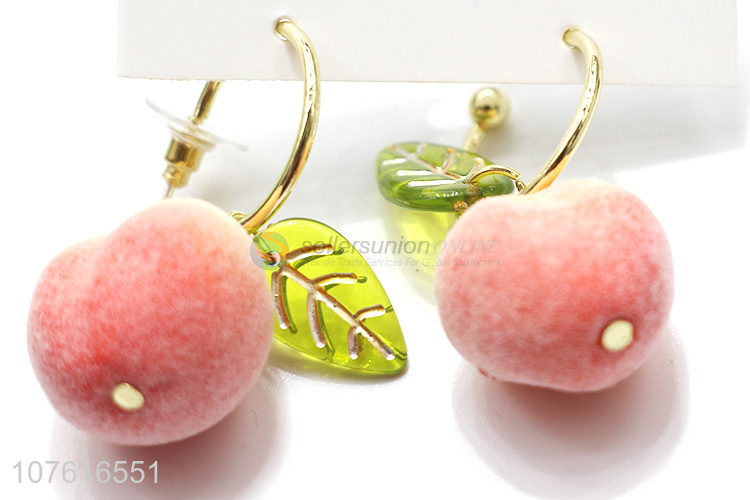 Fashion Simulation Peach Hoop Earring Popular Women Jewelry