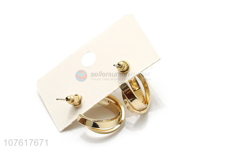 High Quality Metal Circle Earring Fashion Ear Stud For Women