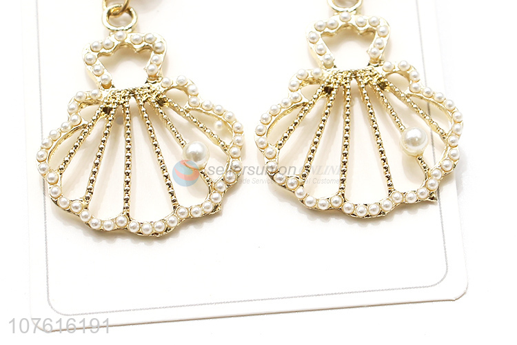 New Design Hollow Shell Shape Drop Earring Fashion Eardrop